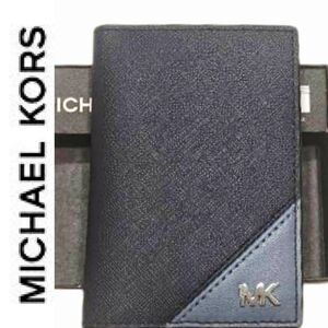 Michael Kors Rivington Logo Bi-Fold Card Case- DK Chambray